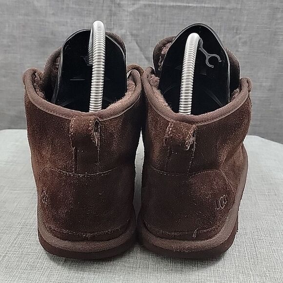 UGG Men's Neumel Classic sheep fur Suede Leather Boots Brown Sz 9 - Picture 7 of 11